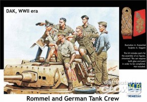 Rommel & German tank crew, DAK, WWII era in 1:35