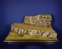 Diorama Grundplatte 112-1, Bergstrae am Felsen, 1:72,