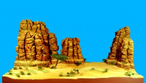 Monument Valley, Westernlandschaft, 100 x 50 x 35 cm, 1:32