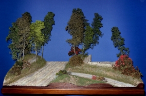 Diorama Grundplatte 51, Strae mit Panzerstellung, 50 x 30 cm, 1