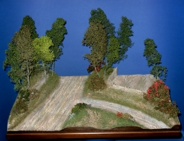 Diorama Grundplatte 51, Strae mit Panzerstellung, 50 x 30 cm, 1