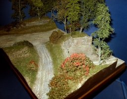 Diorama Grundplatte 51, Strae mit Panzerstellung, 50 x 30 cm, 1