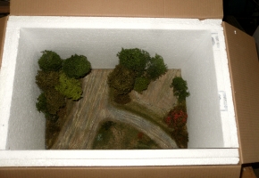 Diorama Grundplatte 51, Strae mit Panzerstellung, 50 x 30 cm, 1