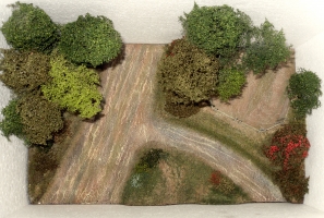 Diorama Grundplatte 51, Strae mit Panzerstellung, 50 x 30 cm, 1