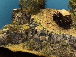 Diorama Grundplatte 99, groe Bergstrae  90 x 40 cm, 1:35