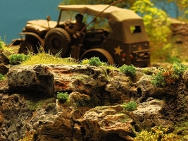 Diorama Grundplatte 99, groe Bergstrae  90 x 40 cm, 1:35