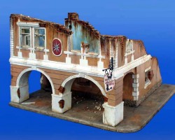 Diorama Zubehr Haus mit Passage WW II in 1:35