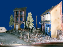 Diorama Grundplatte, Straenkreuzung Normandie 1944, 1:35