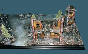 Diorama Grundplatte, Straenkreuzung Normandie 1944, 1:35