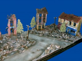 Diorama Grundplatte, Straenkreuzung Normandie 1944, 1:35