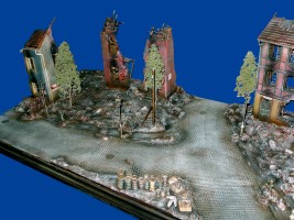 Diorama Grundplatte, Straenkreuzung Normandie 1944, 1:35