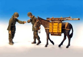 Diorama Zubehr, U.S. Infantrist mit Maultier, 1:35