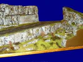 Diorama Grundplatte, Felsenstrae, 1:35