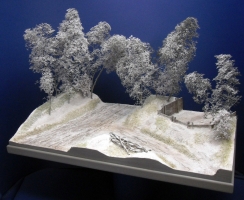 Diorama Grundplatte 51-1, Strae mit Panzerstellung, 1:35