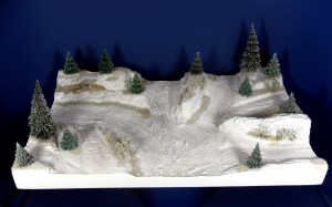 Diorama Grundplatte 65-1, Waldlichtung, 50 x 30 cm,1:87