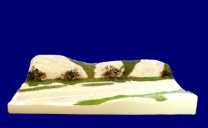 Diorama Grundplatte, sandiges Gelnde 72, 35x25cm, 1:72,