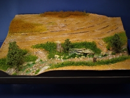 Diorama Grundplatte Sandweg mit Bach 2, 40 x 40cm, 1:35