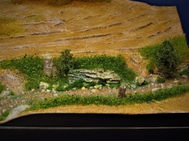 Diorama Grundplatte Sandweg mit Bach 2, 40 x 40cm, 1:35