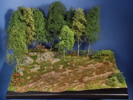 Diorama Grundplatte 66/2, Wiese am Waldrand, 42x30 cm, 1:35