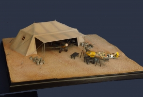 Diorama Grundplatte 89, Flugfeld Zelthangar,  1:72