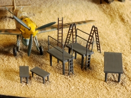 Diorama Grundplatte 89, Flugfeld Zelthangar,  1:72