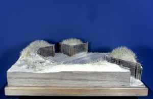 Diorama Grundplatte 49/3 Panzerstellung ,30x25cm, 1:35,