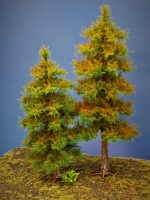 Diorama Modell Nadelbume, 2 Fichten, ca. 27 - 21 cm