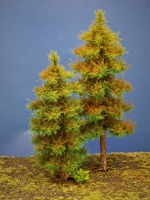 Diorama Modell Nadelbume, 2 Fichten, ca. 27 - 21 cm