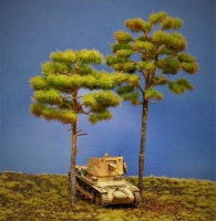 Diorama Modell Nadelbume, 2 Waldkiefern, ca. 22 - 27 cm