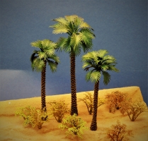 Diorama Modell Palmen Set, 3 Fcher Palmen, ca. 14 / 11 / 11 cm