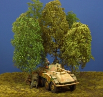 Modell Bume, Baumgruppe aus 5 Laubbumen, 25 - 30 cm