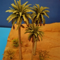 Diorama Modell Palmen Set, 3 Palmen, ca. 16 / 13 / 11 cm