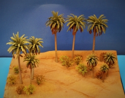 Diorama Modell Palmen Set, 3 Palmen, ca. 16 / 13 / 11 cm