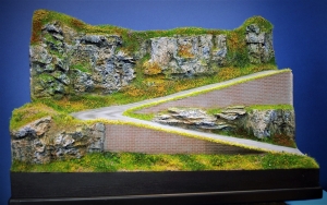 Diorama Grundplatte 35, Passstrae, 42 x 32 cm, 1:87