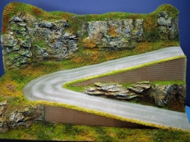 Diorama Grundplatte 35, Passstrae, 42 x 32 cm, 1:87