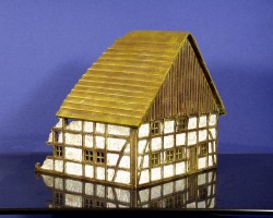 Fachwerkhaus Bauernhaus Gebude, Ruine 1:72