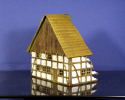 Fachwerkhaus Bauernhaus Gebude, Ruine 1:72