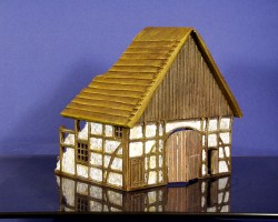 Fachwerkhaus Bauernhaus Gebude, Scheunen Ruine 1:72