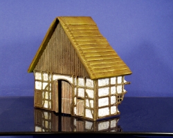 Fachwerkhaus Bauernhaus Gebude, Scheunen Ruine 1:72