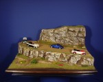 Diorama Grundplatte 112-1, Bergstrae am Felsen, 1:72,