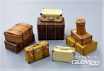 Diorama Zubehr, Old suitcases, alte Koffer in 1:3